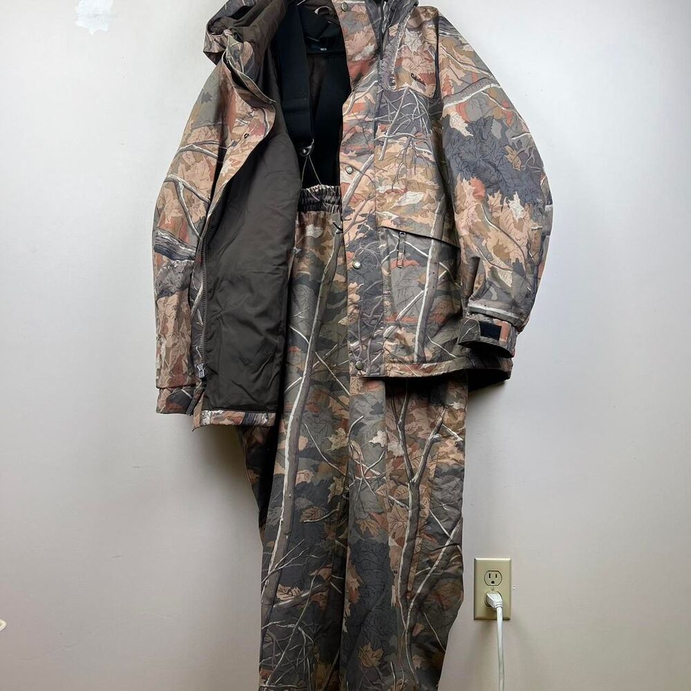 VTG CABELAS Dry Plus Advantage Camo 1997 Jacket and Overall USA Hunting Size M